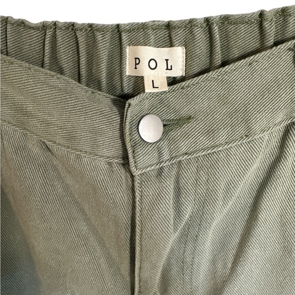 POL Olive Green Wide-Leg Pants with Beautiful Embroidery and Patchwork - Picture 5 of 8